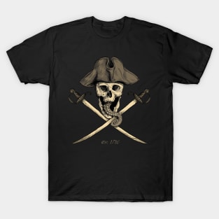 Black Flag Pirate Skull T-Shirt